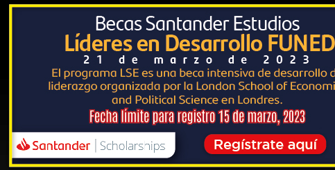 Becas Santander Estudios | Líderes en Desarrollo FUNED 2023 (Registro)
